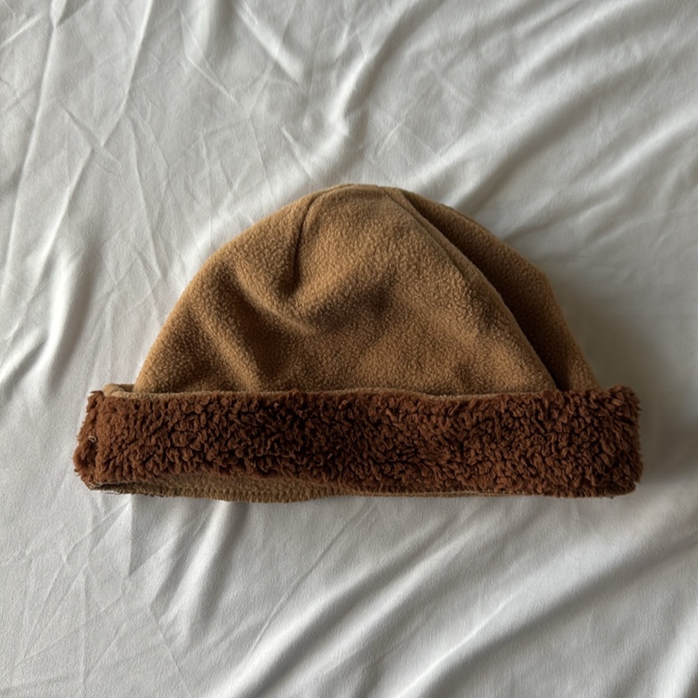 Seven apparel woman's brown and tan beanie hat
